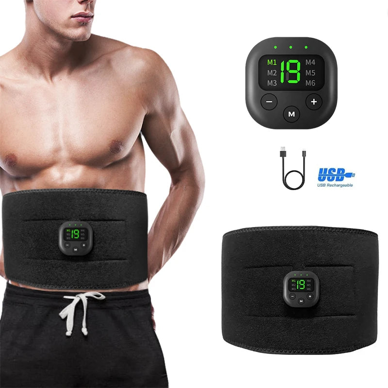 USB Charging Electric Waist Massager - Arm Hip Leg Trainer Weight Loss Shaping Fitness Equipment Portable Belt