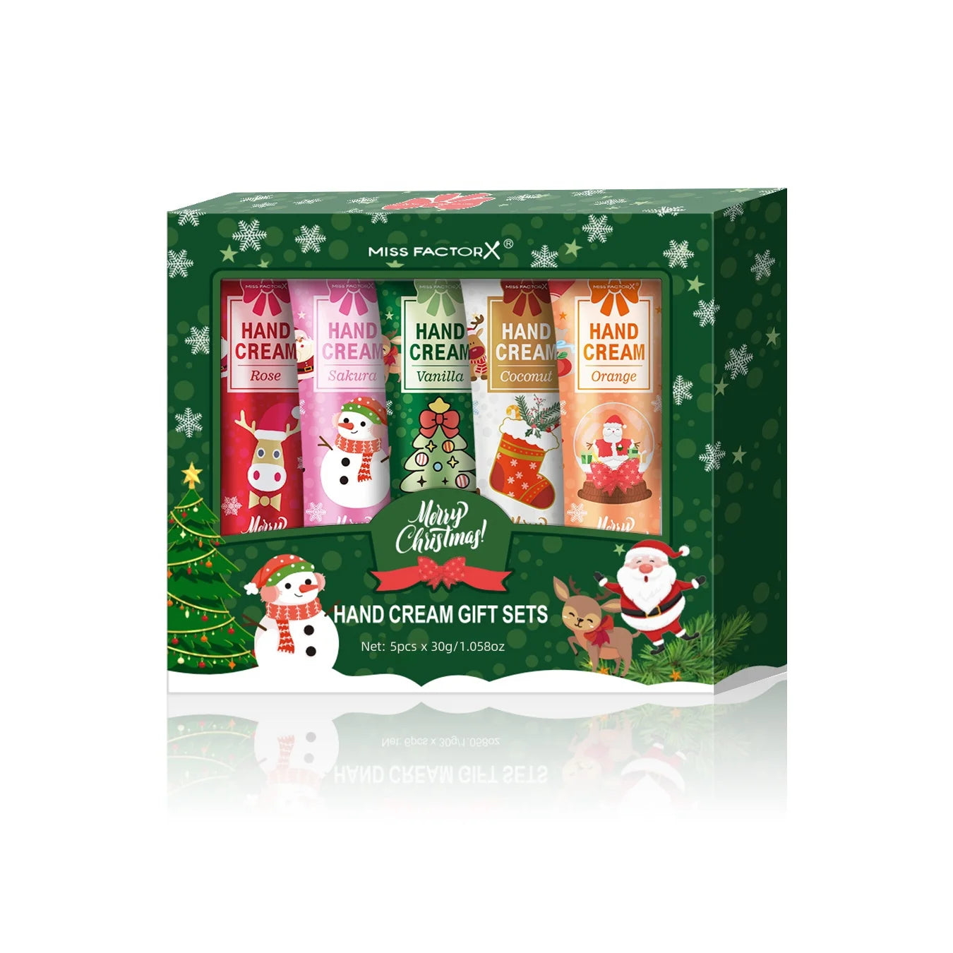 Christmas gift 5/box hand cream set, cream texture, hand cream travel pack, durable moisturizer-30g/piece gift for women